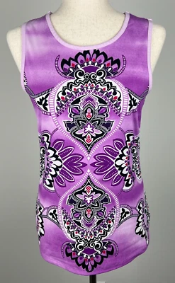 ATHLETA Suave Elástico 'Top Mandala Sin Mangas' (Transpirable/Secado Rápido)- M, Púrpura Foto 1 de 4