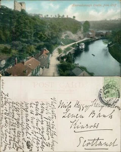 Knaresborough Castle From Cliff GB 1907 Harrogate Cancel Valentines - Picture 1 of 2