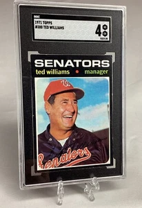 1971 Topps Béisbol Ted Williams #380 Calificado SGC 4 Salón de la Fama / ¡Sin arañazos! - Imagen 1 de 6