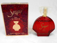 Soupire France eau de toilette  Paris 3.1 Fl. oz art deco  RED bottle