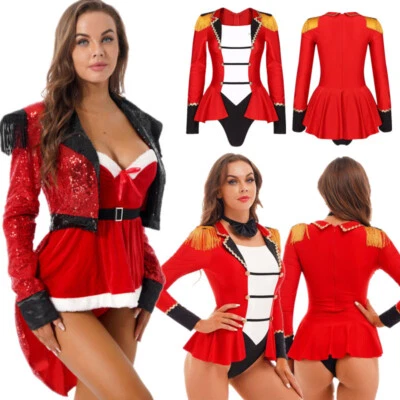 Женский цирк Ringmaster блестки бахрома смокинг пальто куртка карнавальный костюм - Изображение 1 из 3