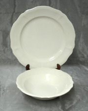 Vtg Sears FEDERALIST WHITE Chop Plate & Vegetable Bowl 4238 Japan Ironstone EUC