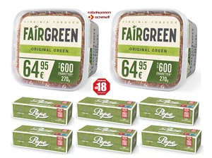 2x Fairgreen Original Green 270g Volumentabak   mit 1200 Pepe-Filterhülsen - Bild 1 von 2