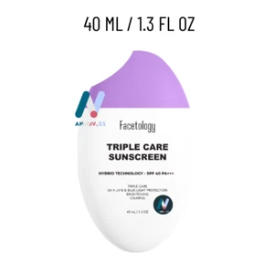 Protector solar iluminador FACETOLOGY SPF40 PA+++ hidratante antienvejecimiento calmante 40 ml - Imagen 1 de 21