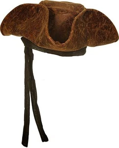 Piratenhut Dreispitz Wildleder-Optik Orlob Kostüm Pirat Fasching / Karneval - Bild 1 von 1