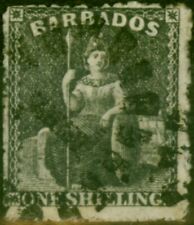 Barbados 1870 1s Black SG47 Fine Used (3)