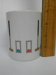 Taza de taza de café mazos, wickets y bolas de croquet - 12 onzas - c e corey - EE. UU. - Imagen 1 de 12