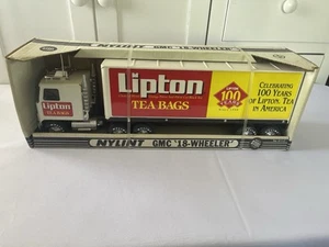 Vintage 21.5” Nylint Lipton Tea Bag Pressed Steel Tractor Trailer Semi Truck NOS - Picture 1 of 8