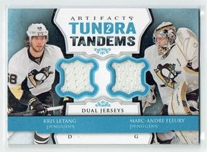 13-14 UD Upper Deck Artifacts  Kris Letang--Marc-Andre Fleury  Dual Jerseys - Picture 1 of 1