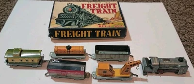 SAKAI O GAUGE 6 CARS HUDSON & PACIFIC ORIGINAL BOX TIN LITHOGRAPH FRICTION POWER - Image 1 of 4