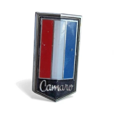 OEM Chevrolet Grille Emblem 1974 Camaro 341055 Tri Color 3-1/8" Tall Original - Image 1 of 4