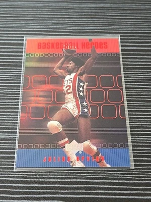 Tarjeta de aspecto nítido 1999 Upper Deck Julius Erving #H49 Basketball Heroes  Foto 1 de 4