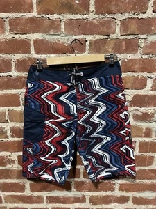 Volcom Mens Blue Multicolor Swim Trunks Size 30 Boardshorts - Picture 1 of 3