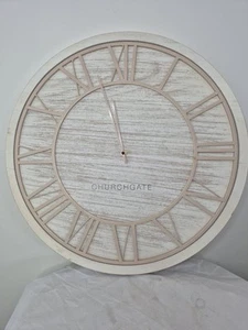 Churchgate Clock 60cm white wood frame - Picture 1 of 5