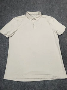 Lululemon Poloshirt Herren Extra Large weiß gestreift sportlich Performance Golf - Bild 1 von 9