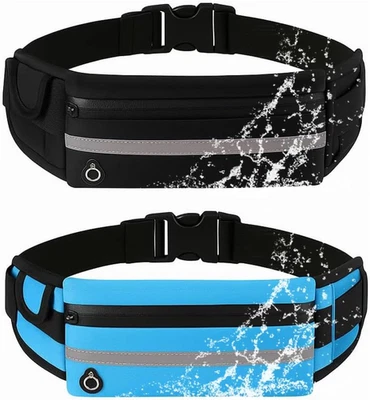 2 Pezzi Marsupio Running, Marsupio Corsa Running, Impermeabile per Uomo E Donna, - Immagine 1 di 4