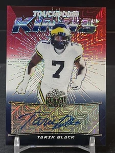 2021 LEAF METAL DRAFT TARIK BLACK FLASHBACK TOUCHDOWN KINGS AUTO CRYSTALS RWB /4 - Picture 1 of 10