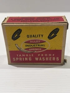 Vintage Tangle Proof Spring Washers Box Industrial Engineers SA c1950s - Picture 1 of 8