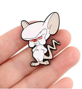 Pinky & the Brain 90's TV Cartoon “Brain” Enamel Mouse Metal Pin - Picture 1 of 4