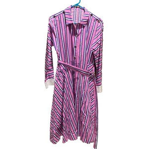 Vestido Camisa Maje Rayas MIDI XL? Rosa VER MEDIDAS - Imagen 1 de 5