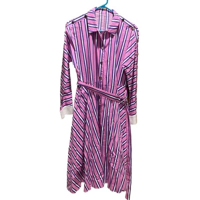 Maje 条纹迷笛衬衫连衣裙 XL? 粉色尺寸 — 第 1/4 张图片