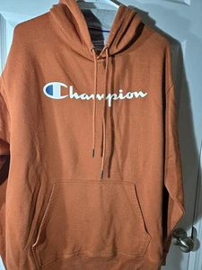 Champion Burnt Orange Brown Rust Sweatshirt Size L Relaxed - Picture 1 of 6