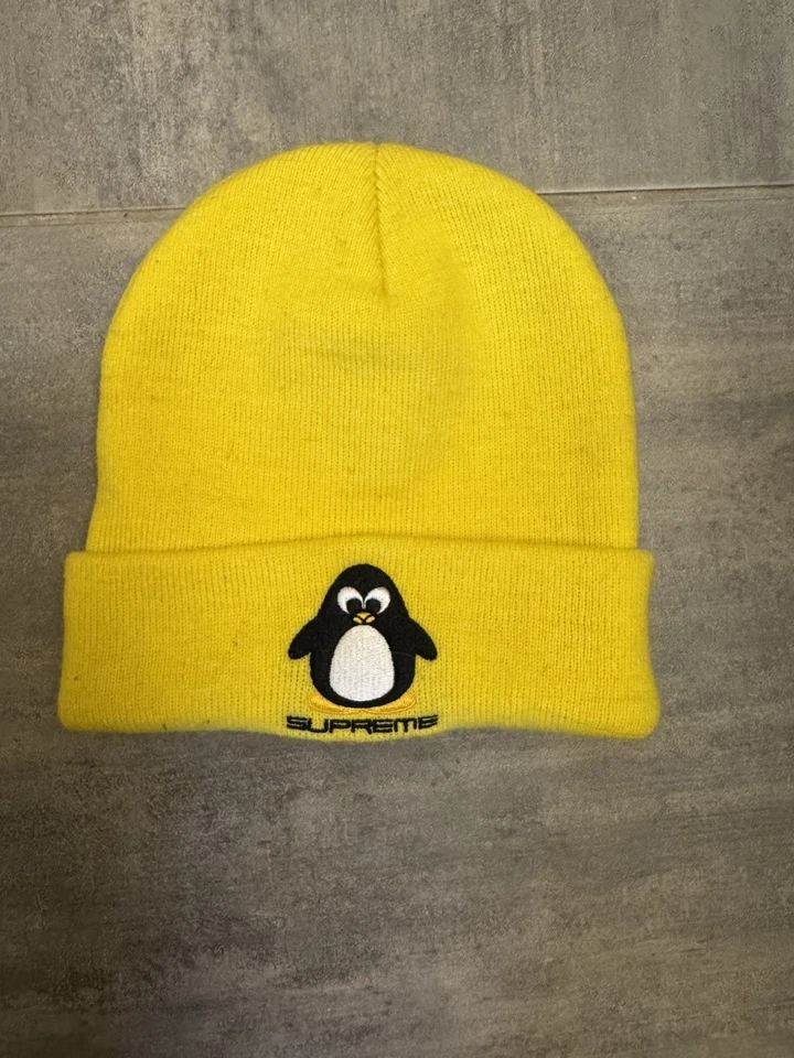 Raro gorro Supreme amarillo pingüino 2020 FW20 difícil de conseguir nuevo Foto 1 de 3