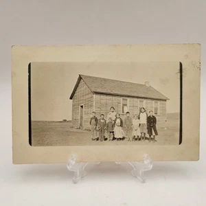 Antica scuola RPPC una stanza prateria vicino a Norma North Dakota - Foto 1 di 3