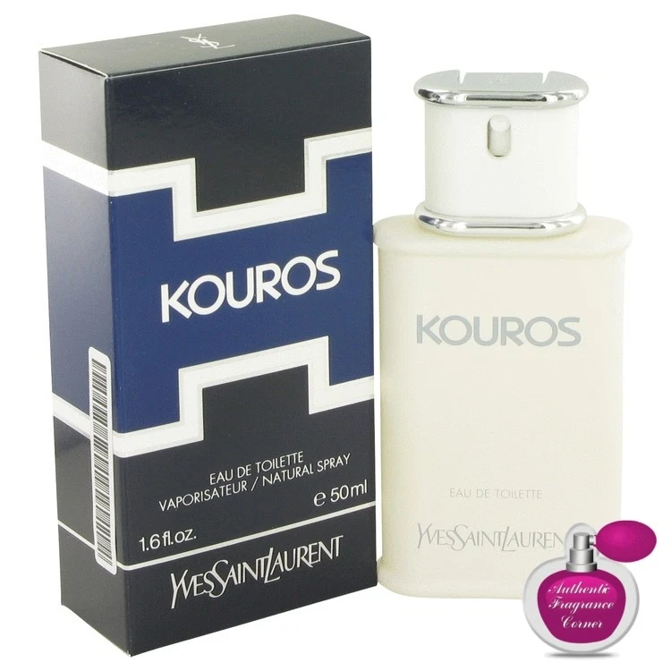 香水(男性用) Yves Saint Laurent Kouros EDT 50ml KOUROS by Yves Saint Laurent Men Cologne 50ml EDT Spray VINTAGE