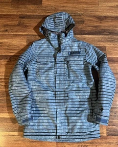 Burton The White Collection DryRide Snowboard Jacket Men’s Small Blue - Picture 1 of 13
