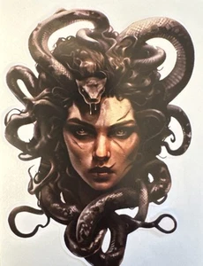 MEDUSA DECAL GREEK MYTHOLOGY FUNNY DECAL, WICCAN STEAM PUNK, GOTHIC - Picture 1 of 3