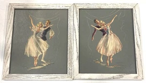 Bailarines de ballet impresiones artísticas Simone enmarcados de colección par 8 X 10 Mid-Century V.A.P Co, NY - Imagen 1 de 24