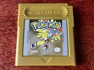 Pokémon Gold Version GBC (Game Boy Color, 2000) *New Battery* Authentic - Bild 1 von 2