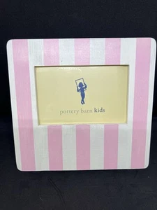Pottery Barn Kids Pink And White Striped Frame - Picture 1 of 7