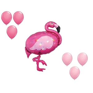 LOONBALLOON 33 Zoll irisierender Flamingo Ballon mittlere Form Set (6x Latex) - Bild 1 von 1