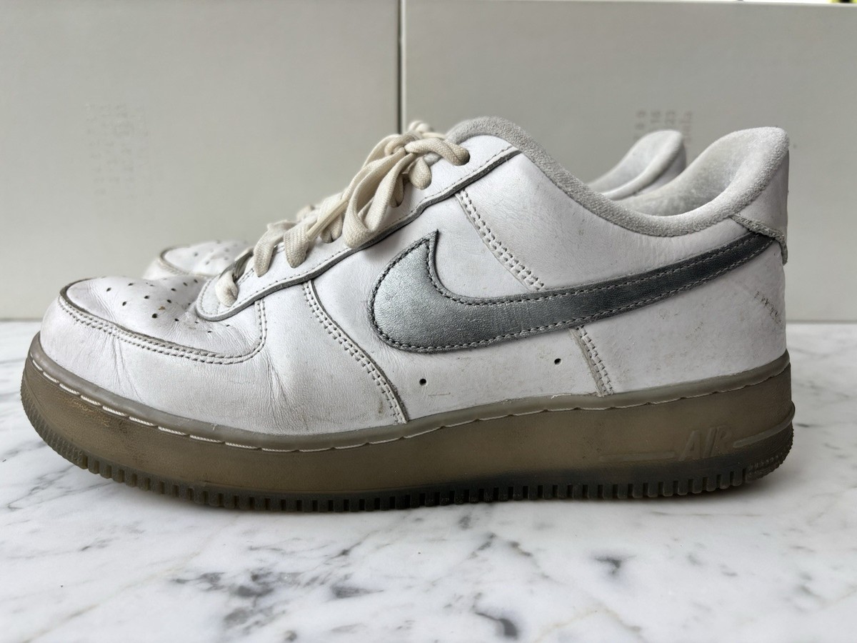 Nike Air Force 1 Premium Low Silver | eBay