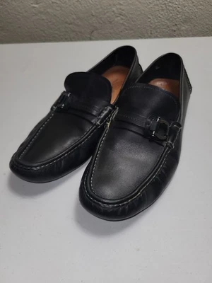 Мужские мокасины Salvatore Ferragamo Sabatini Gancini Bit черные размер 13 - D - Изображение 1 из 4