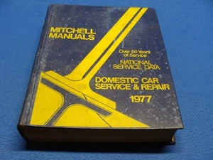 Mitchell Manuals 1977 Servicio Nacional Datos Servicio Nacional Servicio y Reparación de Automóviles Domésticos Usado - Imagen 1 de 24
