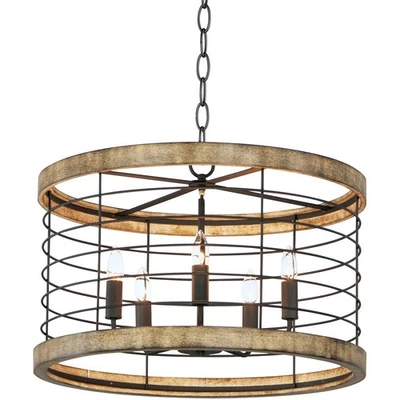 Maxim Lighting 12515DWBK Homestead Chandelier Driftwood/Black - Image 1 of 4
