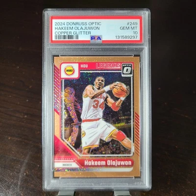 2024-25 Panini Donruss Optic Hakeem Olajuwon #249 Cobre Brillo/99 SSP PSA 10 Foto 1 de 4