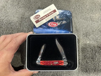 Navaja de bolsillo Case XX 6 puntos 2004 62109X SS Baby Copperhead plateada escritura hueso rojo Foto 1 de 4