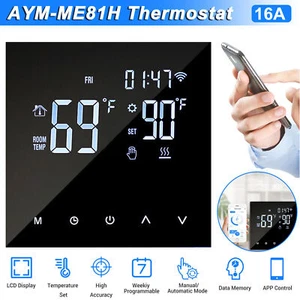 Termostato inteligente digital programable WIFI inalámbrico para el hogar sensor control de aplicación - Imagen 1 de 11