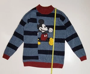Suéter Eggie X Disney Mickey Mouse Tejido Gráfico Azul Rojo Para Hombre Talla XS - Imagen 1 de 5