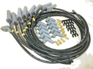 Ford Cleveland V8 IGNITION 302 351 460 SPARK PLUG LEADS 8.5MM black male cap - Foto 1 di 4
