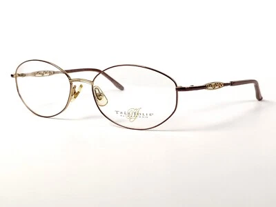 Monturas de gafas Tres Jolie by Marchon 109 662 NUEVAS: rosa rosa y oro 53-17-135 Foto 1 de 4