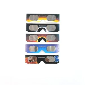 5 Packs Bookishbunny Solar Eclipse Sun Viewer Paper Glasses ISO Certified 2024 - Picture 1 of 10