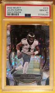 2022 Select Jalen Hurts #219 Disco Prizm PSA 10 (POP 1) - Picture 1 of 3