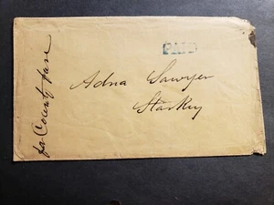 STARKEY STAMPLESS Postal History Cover PAID - Picture 1 of 2