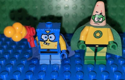 Lego Bob Esponja Super Herói Minifigura - Lote Bob Esponja e Patrick - bob025 3815 - Imagem 1 de 4