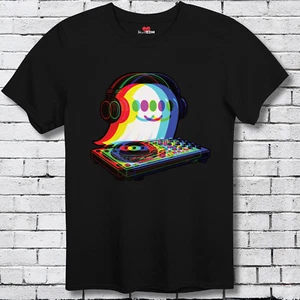 Ghost DJ - Rave Shirt EDM Music Festival Techno Acid House Dance Unisex Mens Ret - Picture 1 of 87